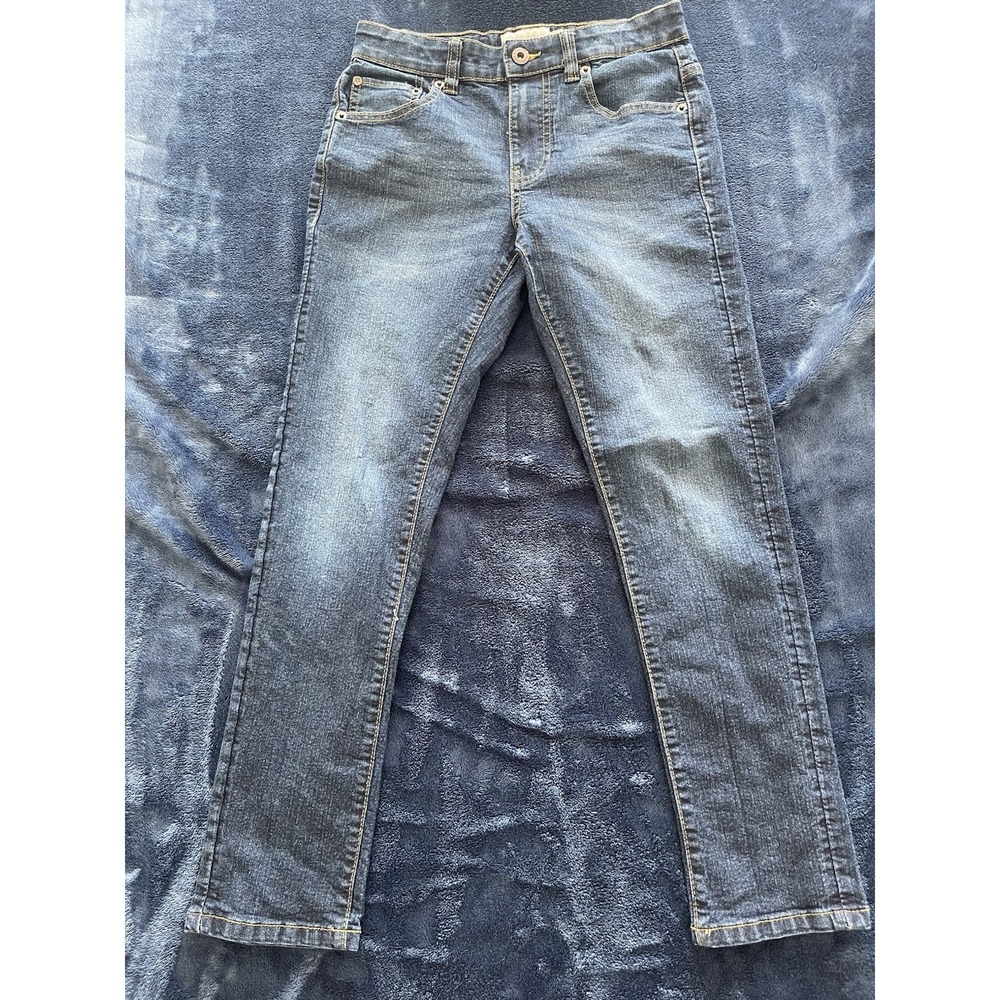 Girls Lucky Brand Jeans Size 10 Authentic Skinny Stretch‎ Blue Adjustable Button
